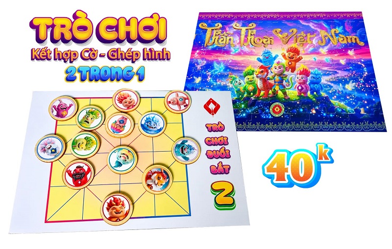 Bộ Ghép Hình kết hợp bộ cờ