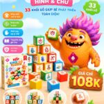 Bộ trò chơi -Sắp xếp Khối Gỗ – Hình và Chữ